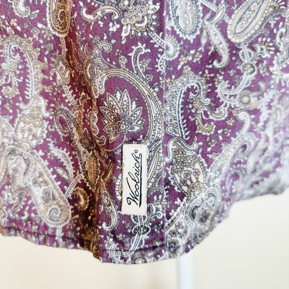 Vintage 1990’s Paisley Button Down Collard Shirt - Picture 7 of 10